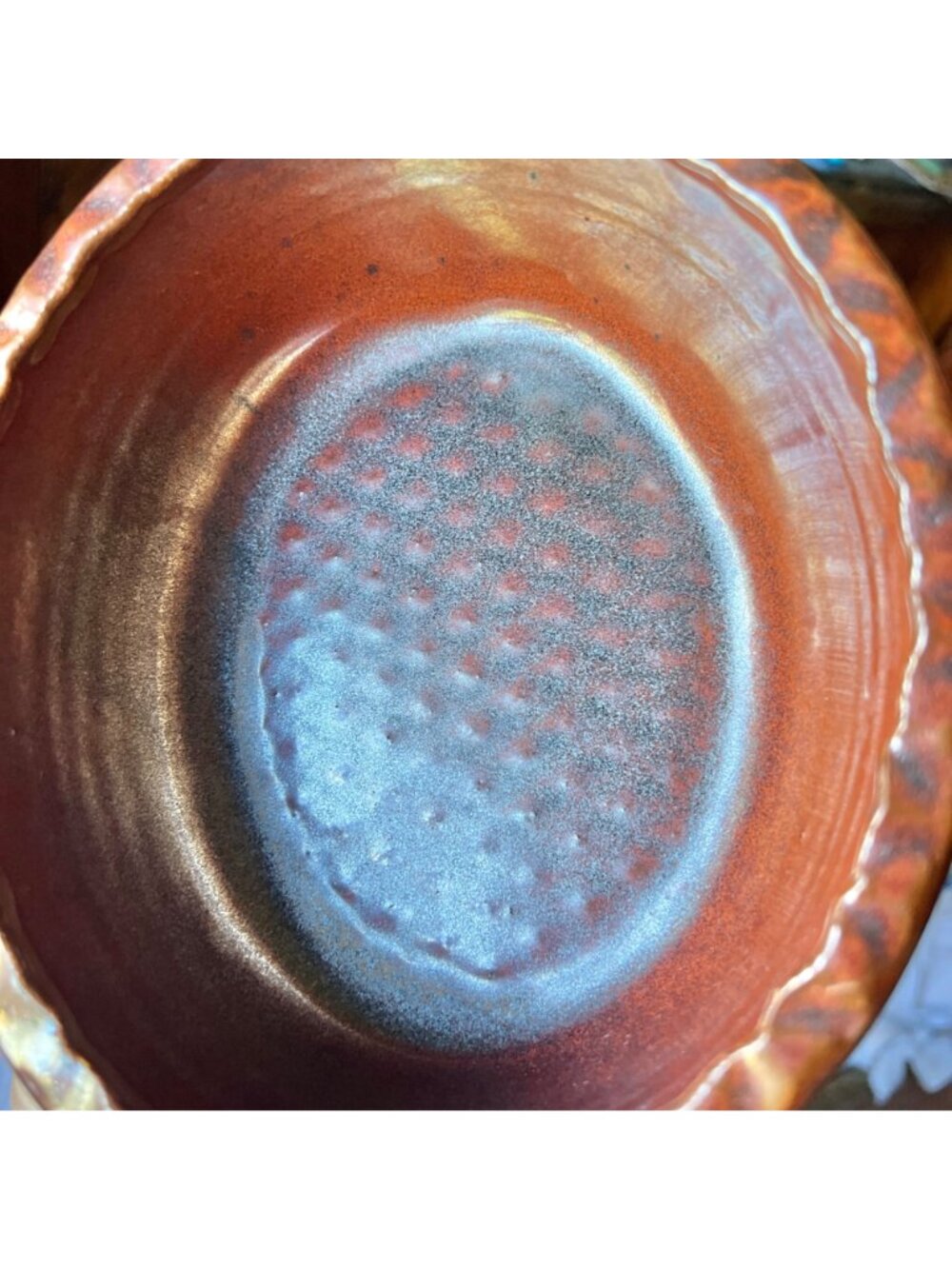 Signed Casserole Dish Brick Red Ceramic Applied Handles 9.75" x 6.5" x 3" Gift - Picture 4 of 10